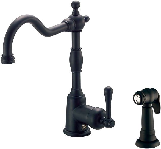 stainless steel black pull-down kitchen faucet