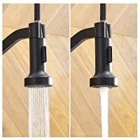 black stainless steel kitchen faucet feature