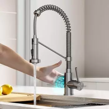 touchless kitchen faucet germ free use