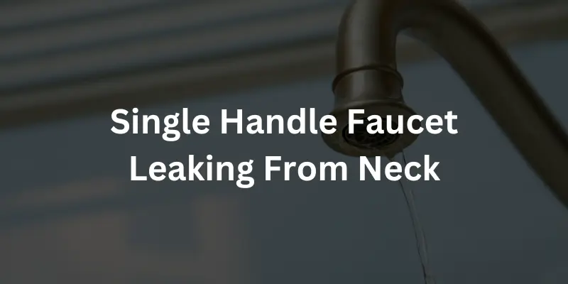 Fix Single Handle Kitchen Faucet Leaking From Neck